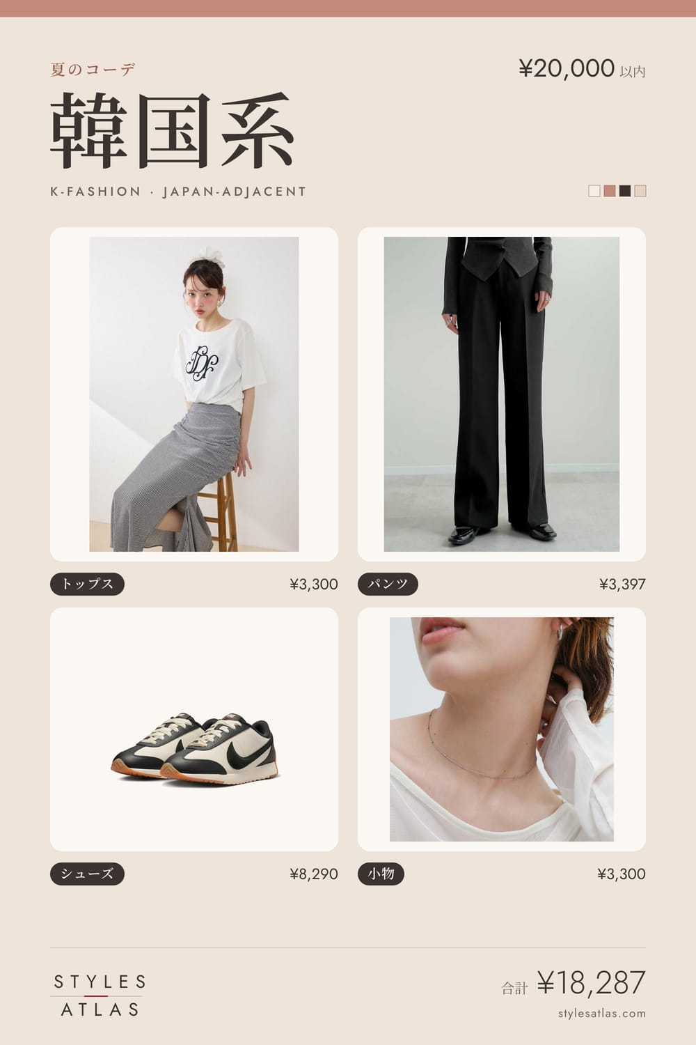 Korean style · Summer · under ¥20,000